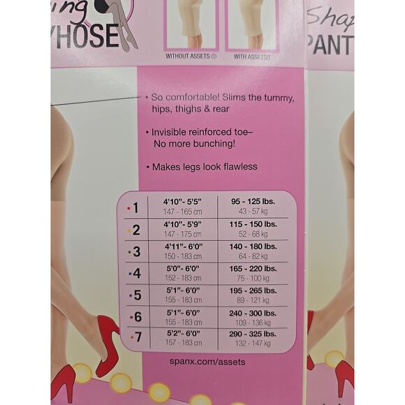 NWT Lot of 3 Assets by Sara Blakely SPANX Shaping Pantyhose Nude Size 1 - Picture 4 of 4